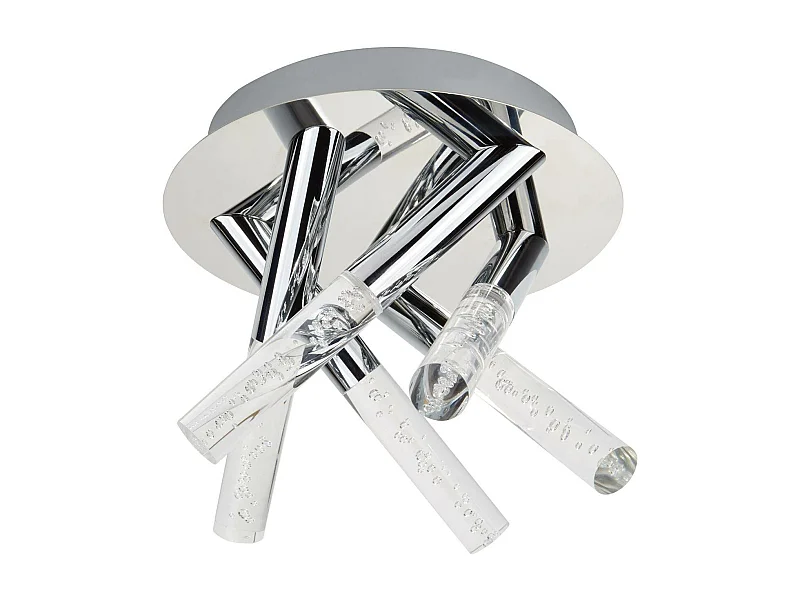 Searchlicht Bubbles - LED 5 Licht Badezimmer Deckenleuchte Chrom Blaseneffekt IP44