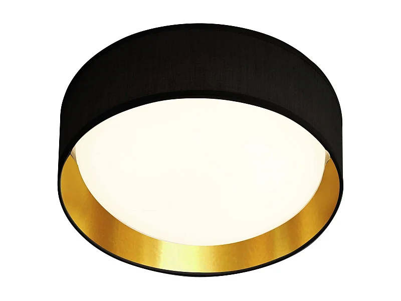 Searchlight Gianna - Plafoniera a LED integrata a 1 luce bianca, nera, dorata