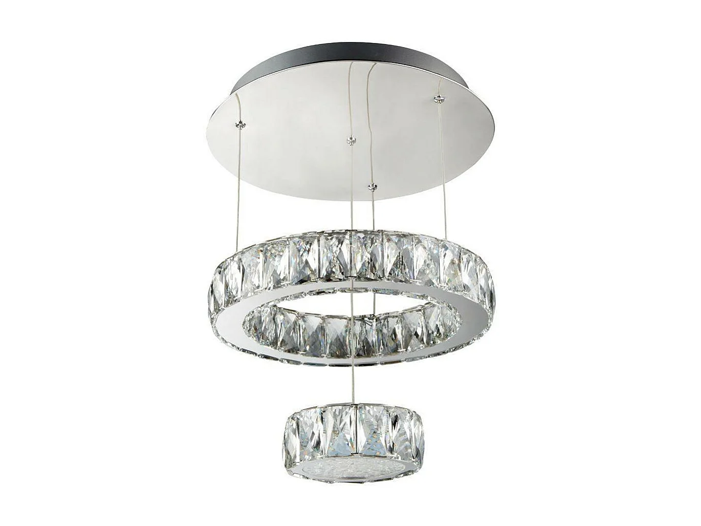 Searchlight Clover Integrerad LED-tak Semi Flush Light Krom