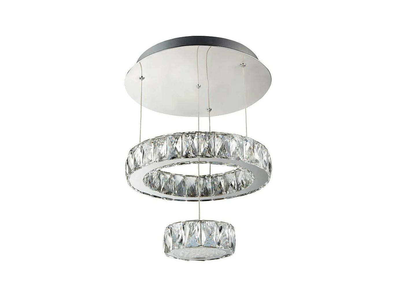 Searchlight Clover Integrerad LED-tak Semi Flush Light Krom