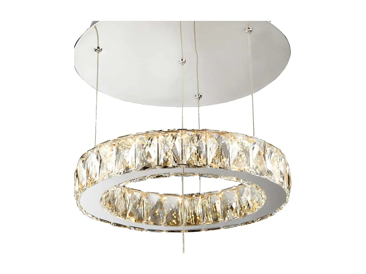 Searchlight Clover Integrerad LED-tak Semi Flush Light Krom