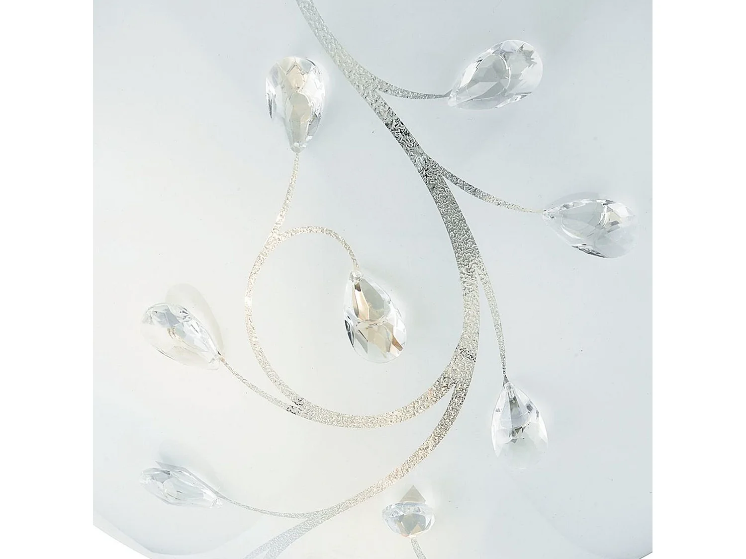 Searchlight Flush - Plafoniera a filo soffitto 3 luci grande Cromo, Cristallo, E27