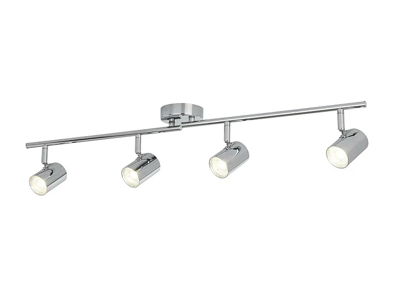 Searchlicht Rollo - Integrierte LED 4 licht Strahler Bar Chrom