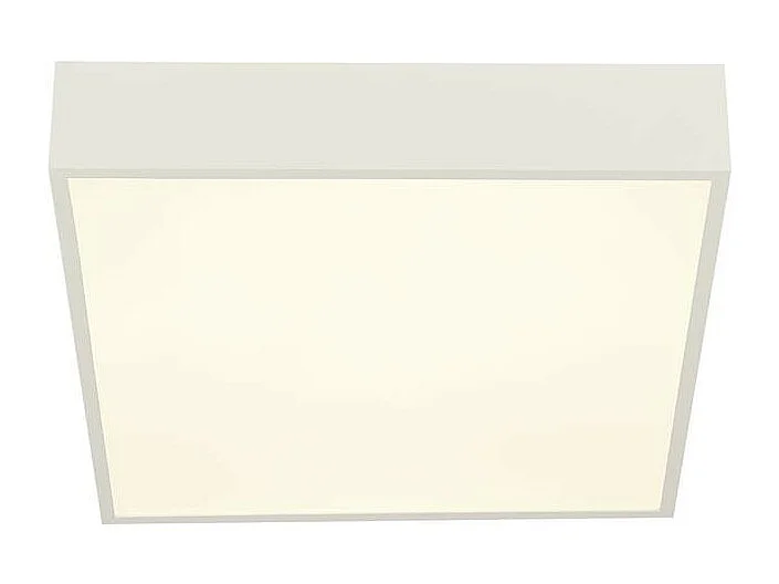 Searchlight Zeus Plafoniera da bagno quadrata a 1 luce, bianca IP44 3000K