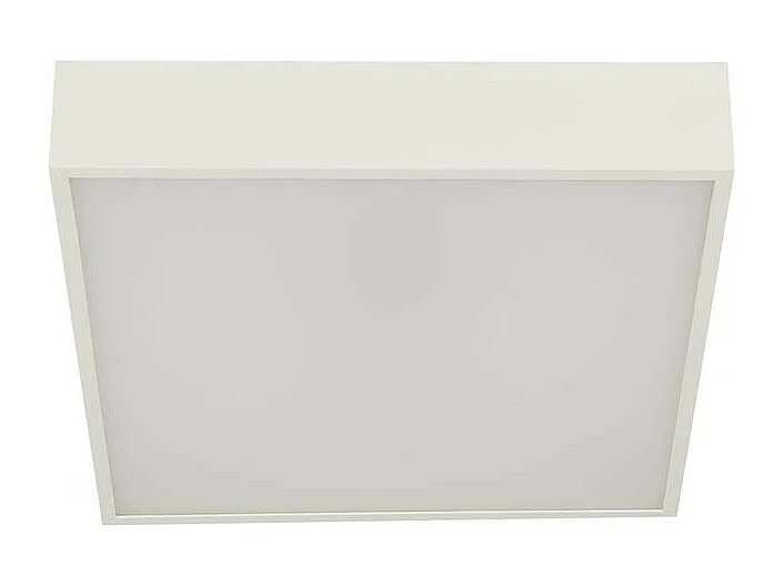 Searchlight Zeus Plafonnier salle de bain carré 1 lumière, blanc IP44 3000K