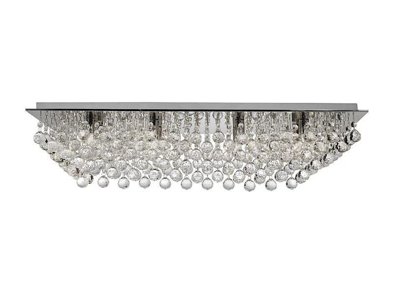 Searchlight Hanna Plafonnier à 8 ampoules au fini chrome avec décoration en cristal, G9