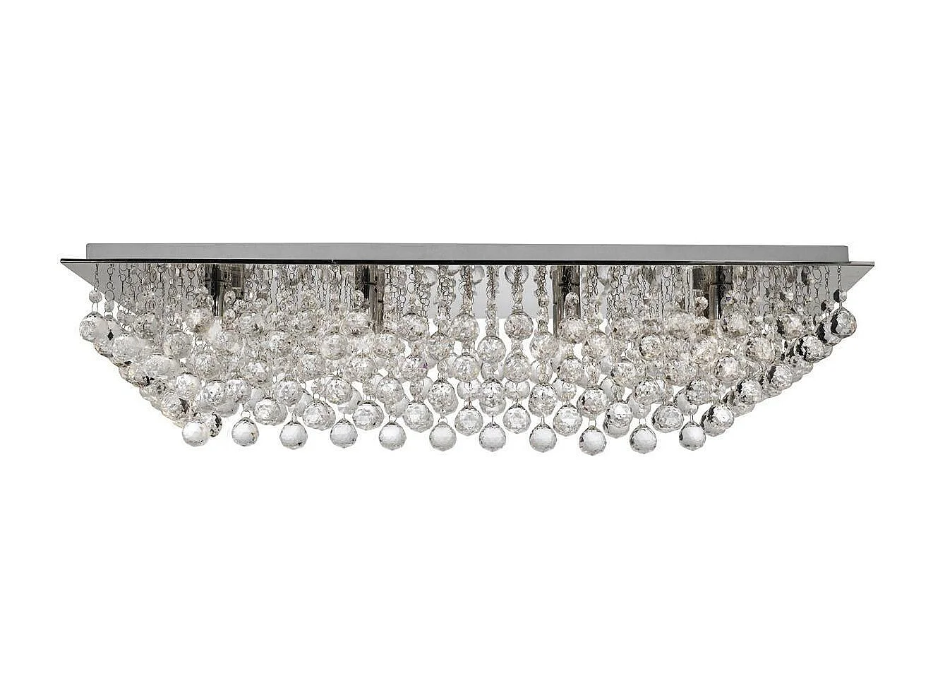Searchlight Hanna Plafonnier à 8 ampoules au fini chrome avec décoration en cristal, G9