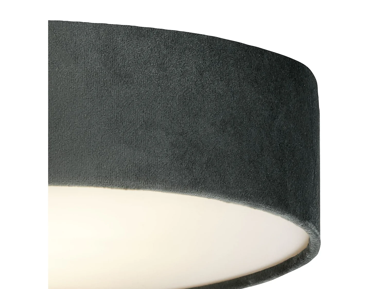 Searchlicht Drum Pleat 3 licht Velvet Flush, Grauton