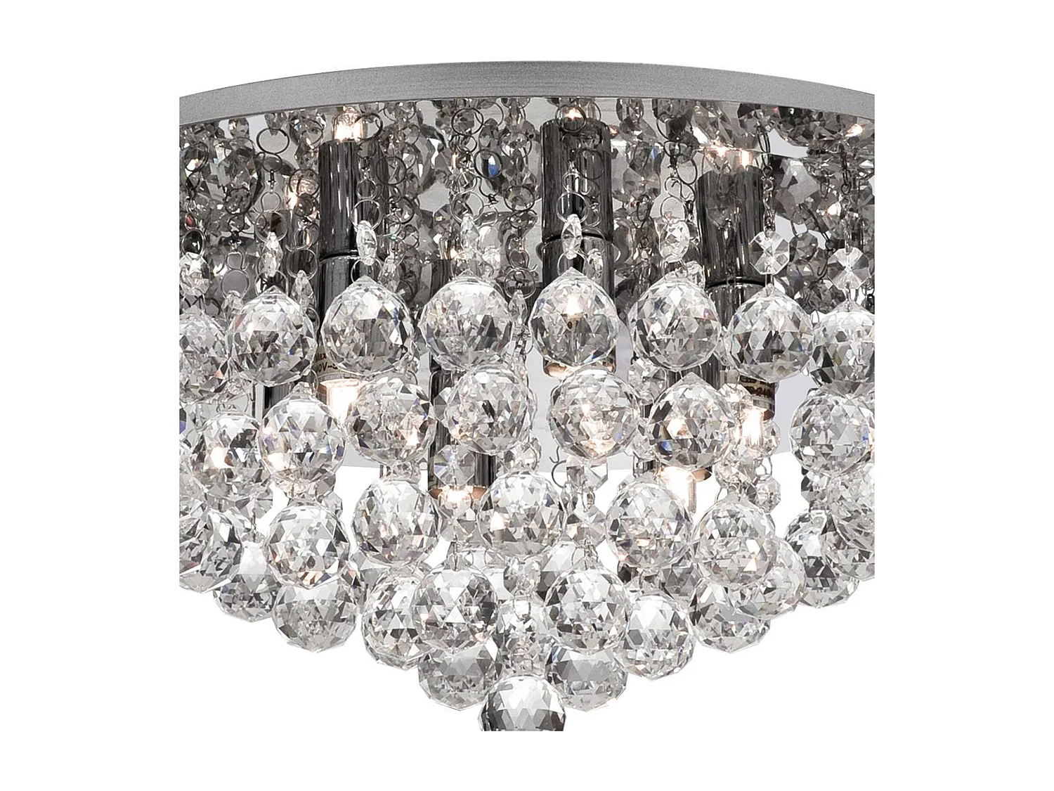 Searchlight Hanna 6 Ljus Semi Flush Taklampa Krom med Kristaller, G9