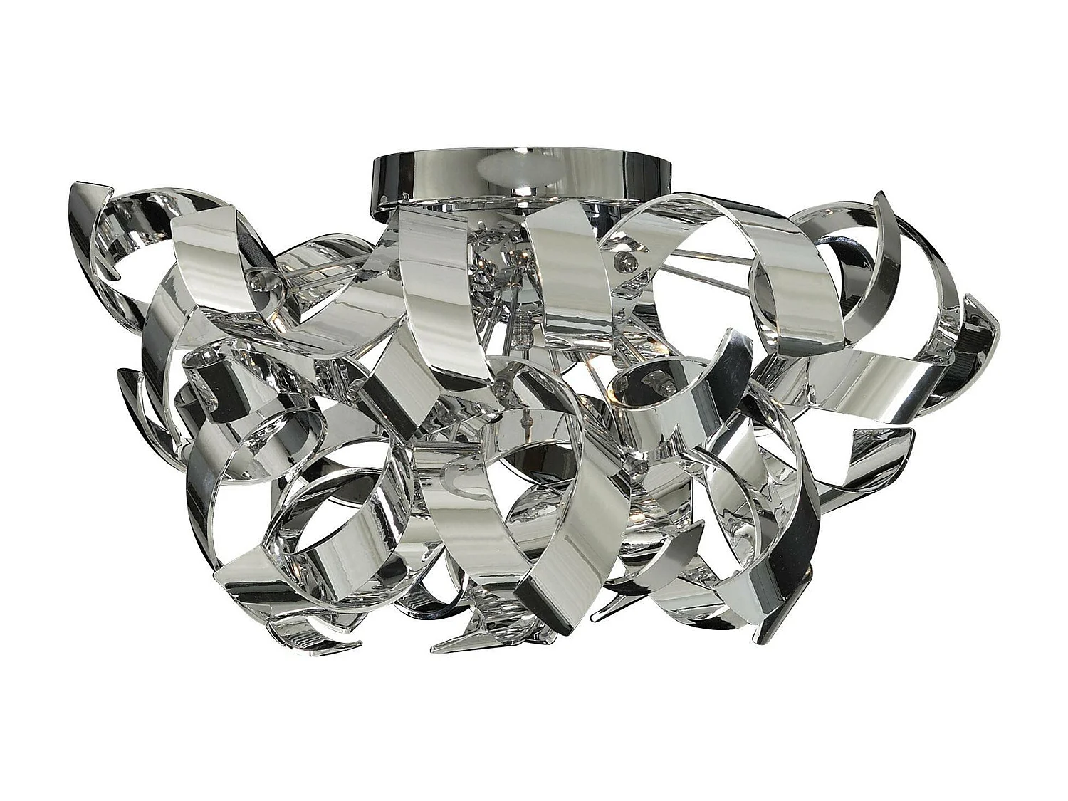 Searchlight Curls 3 Ljus Tak Semi Flush Light Krom, G9