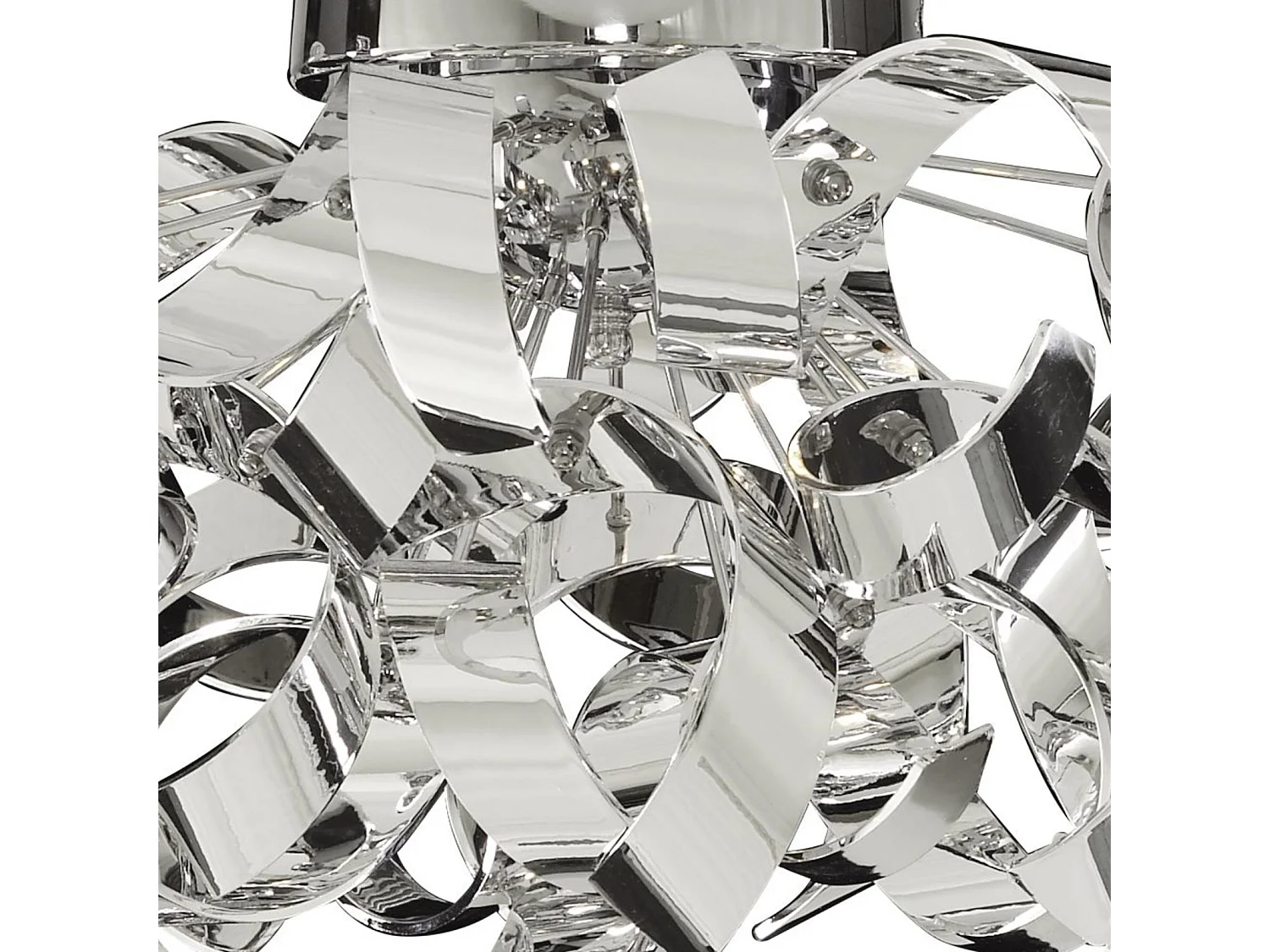 Searchlight Curls 3 Ljus Tak Semi Flush Light Krom, G9