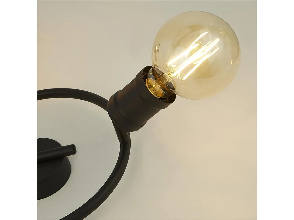 Searchlicht Dance 3-flammige runde Deckenleuchte, Sandschwarz