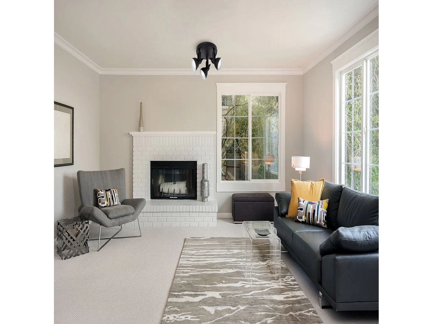 Searchlight 3 Light Spotlight Disk - Svart