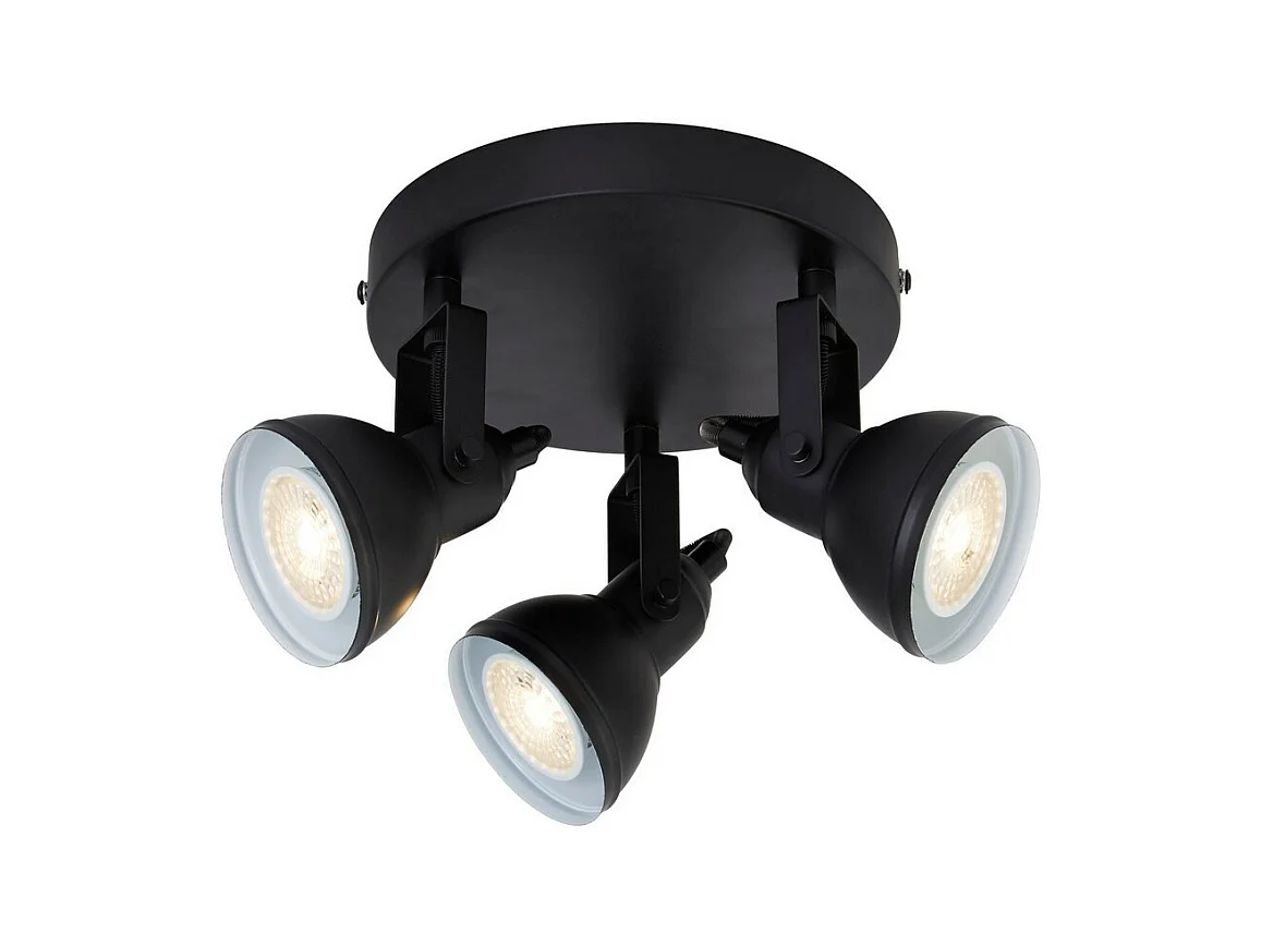Searchlicht Focus 3 licht Strahler Disk - Schwarz