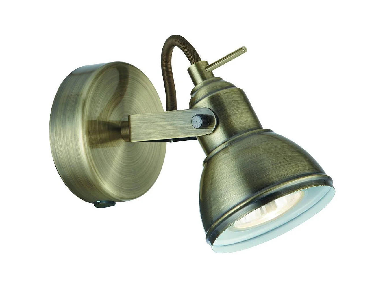 Searchlicht Focus - 1 Licht Innenverstellbarer Wandstrahler Antik Messing, GU10