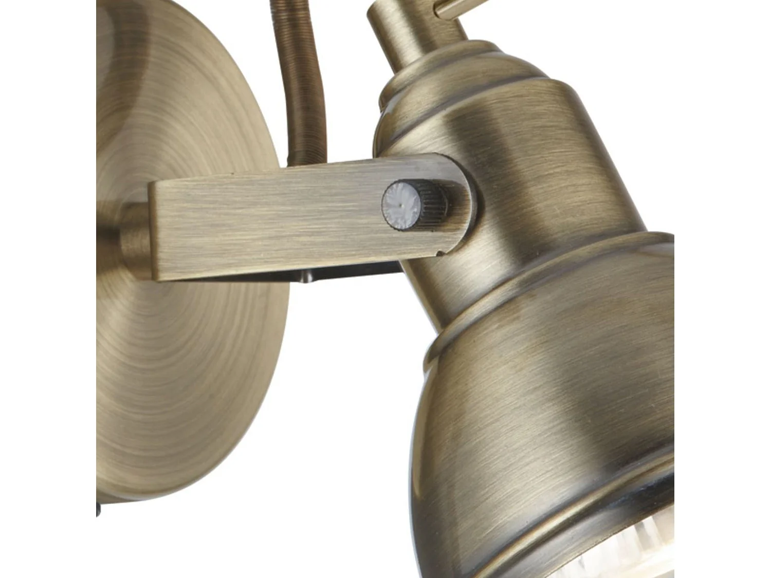 Searchlight Focus - Faretto da parete orientabile 1 luce da interno in ottone antico, GU10