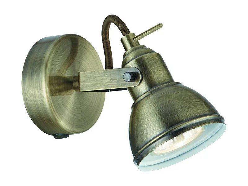 Searchlight Focus 1 ljus justerbar vggspotlight inomhus antik mssing, GU10