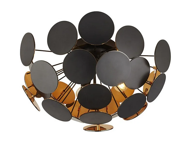 Searchlight DISCUS - 3 Lampada da semi-incasso nero chiaro, oro