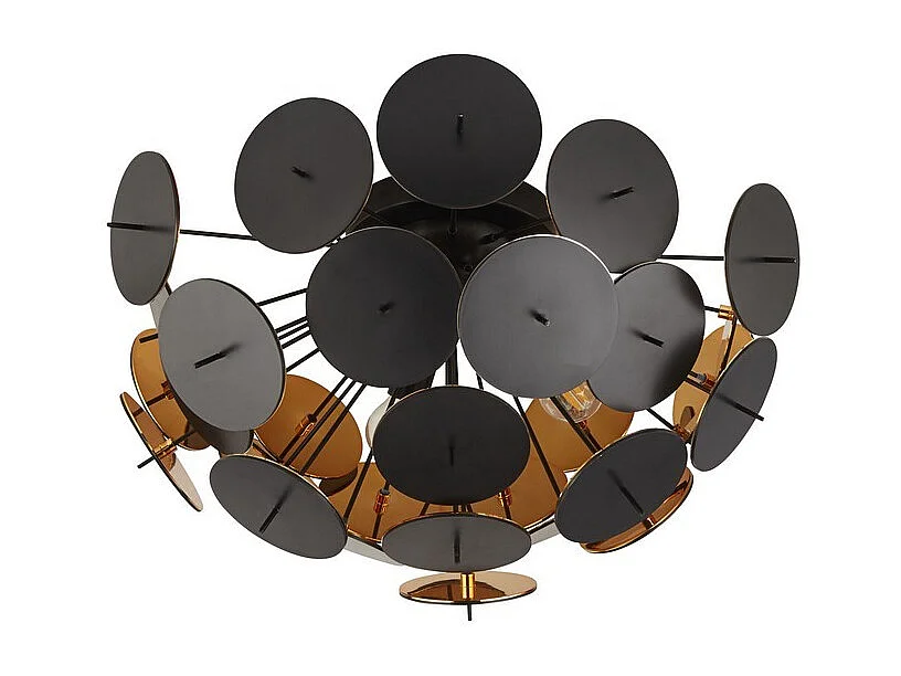 Searchlight DISCUS - 3 Lampada da semi-incasso nero chiaro, oro