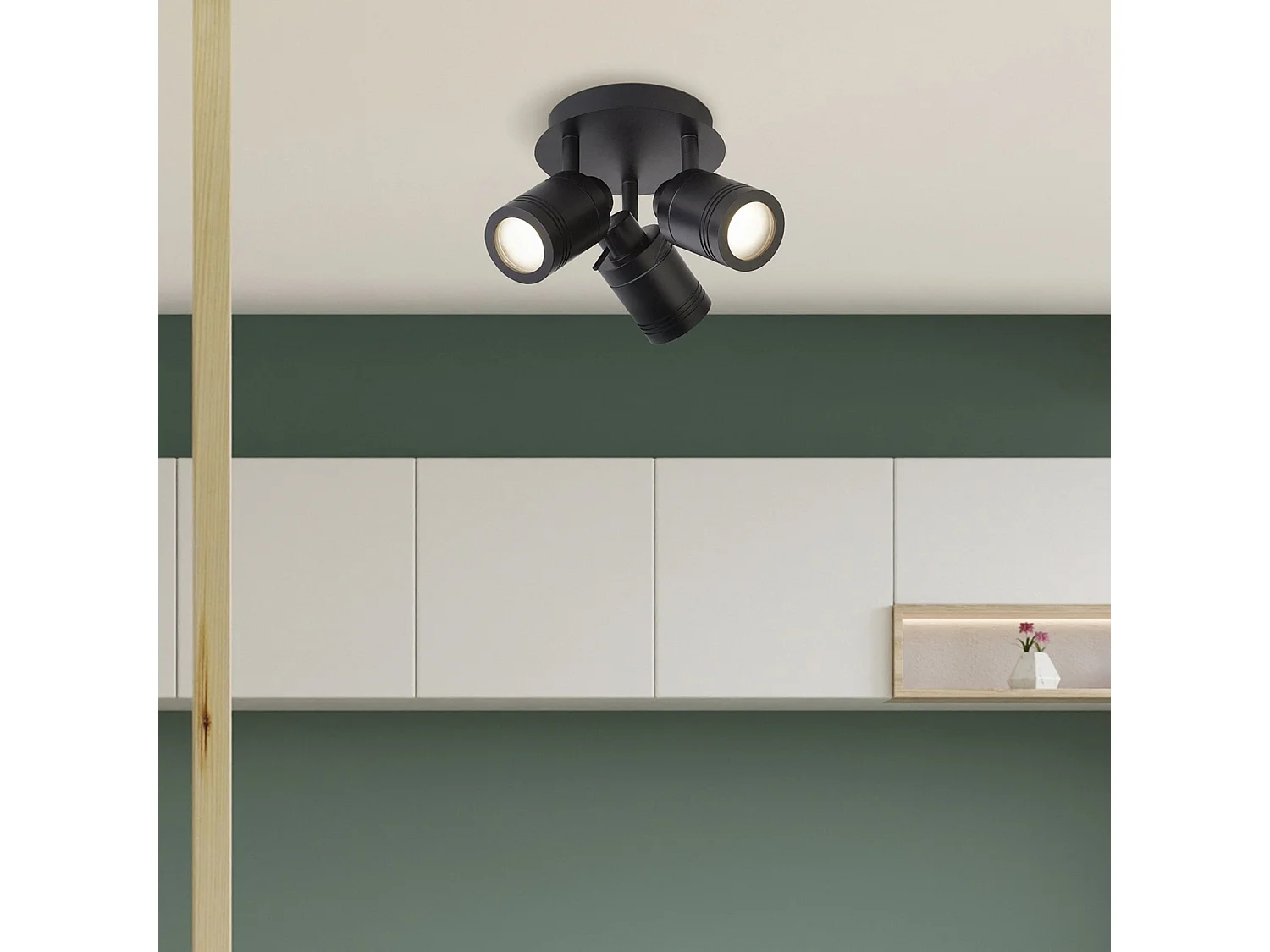 Searchlight Samson3 Ljus IP44 Badrumsspotplatta, Mattsvart IP44