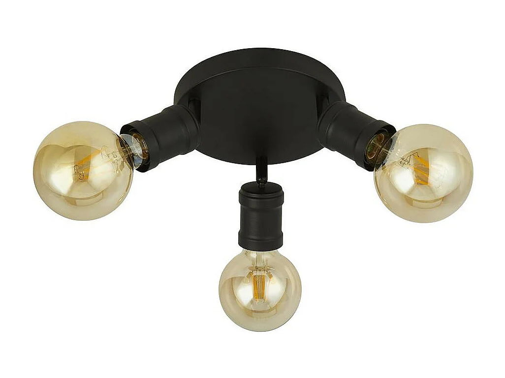 Searchlicht Dance 3-flammige runde Deckenleuchte, Sandschwarz