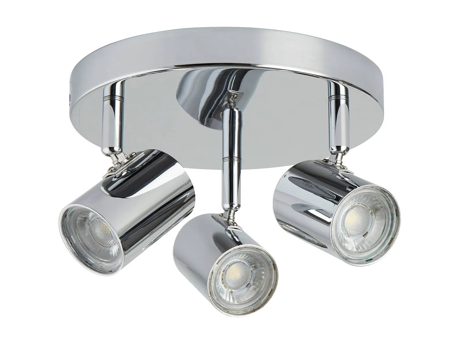 Searchlicht Rollo - Integrierter LED 3 licht Strahler Chrome
