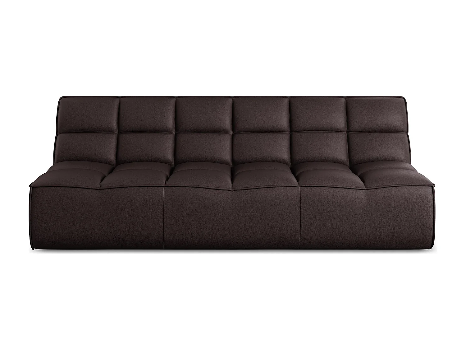 Canapé modulable 3 places en Cuir artificiel - prune - KALAI