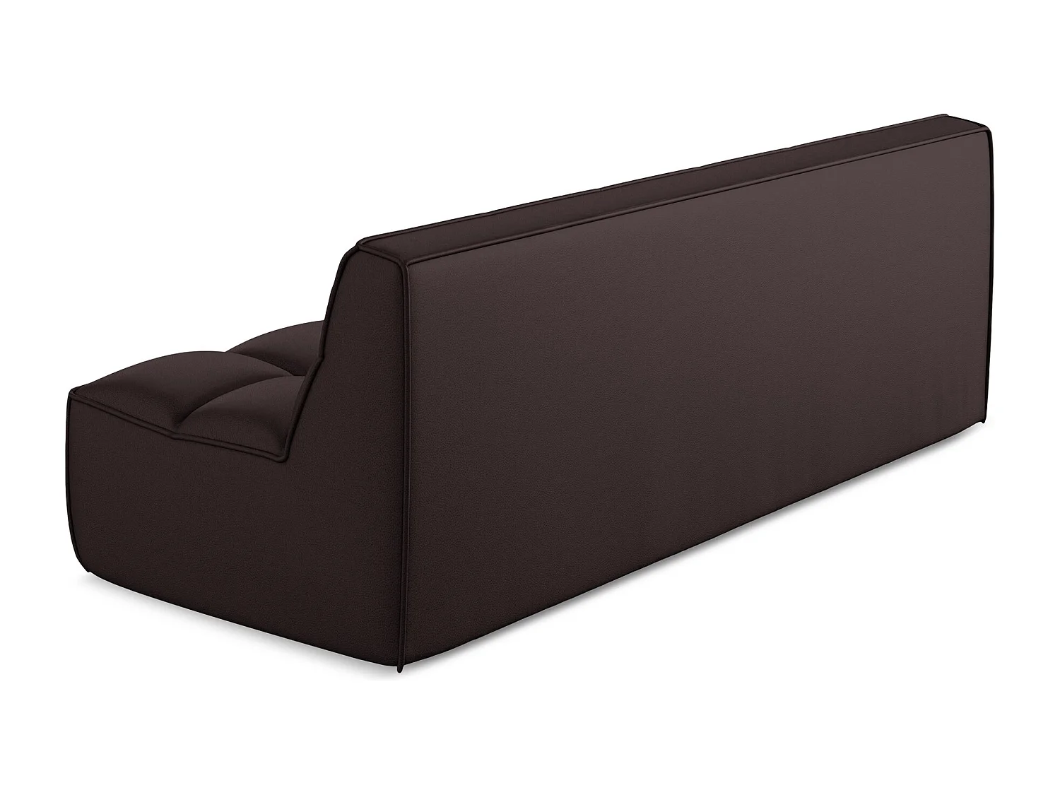 Canapé modulable 3 places en Cuir artificiel - prune - KALAI