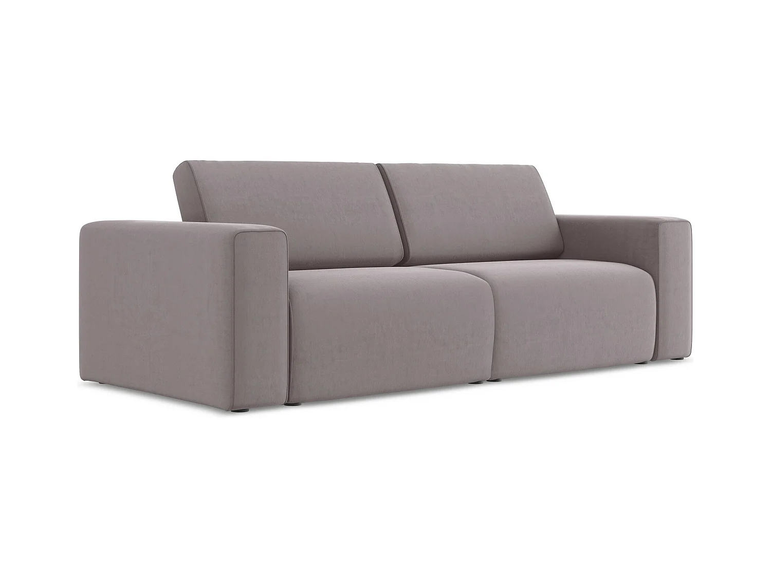 Canapé modulable 3 places en Samt - lavande - KALEA