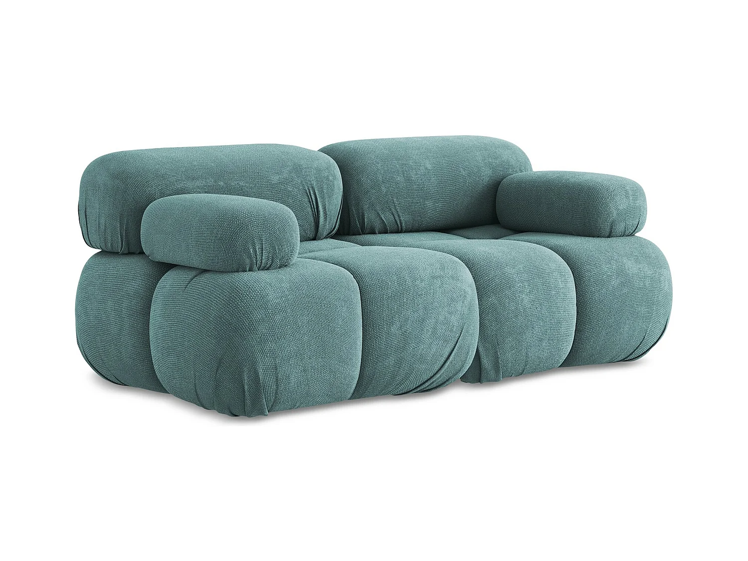 Canapé modulable 2 places en Chenille - jeans - LOKUA