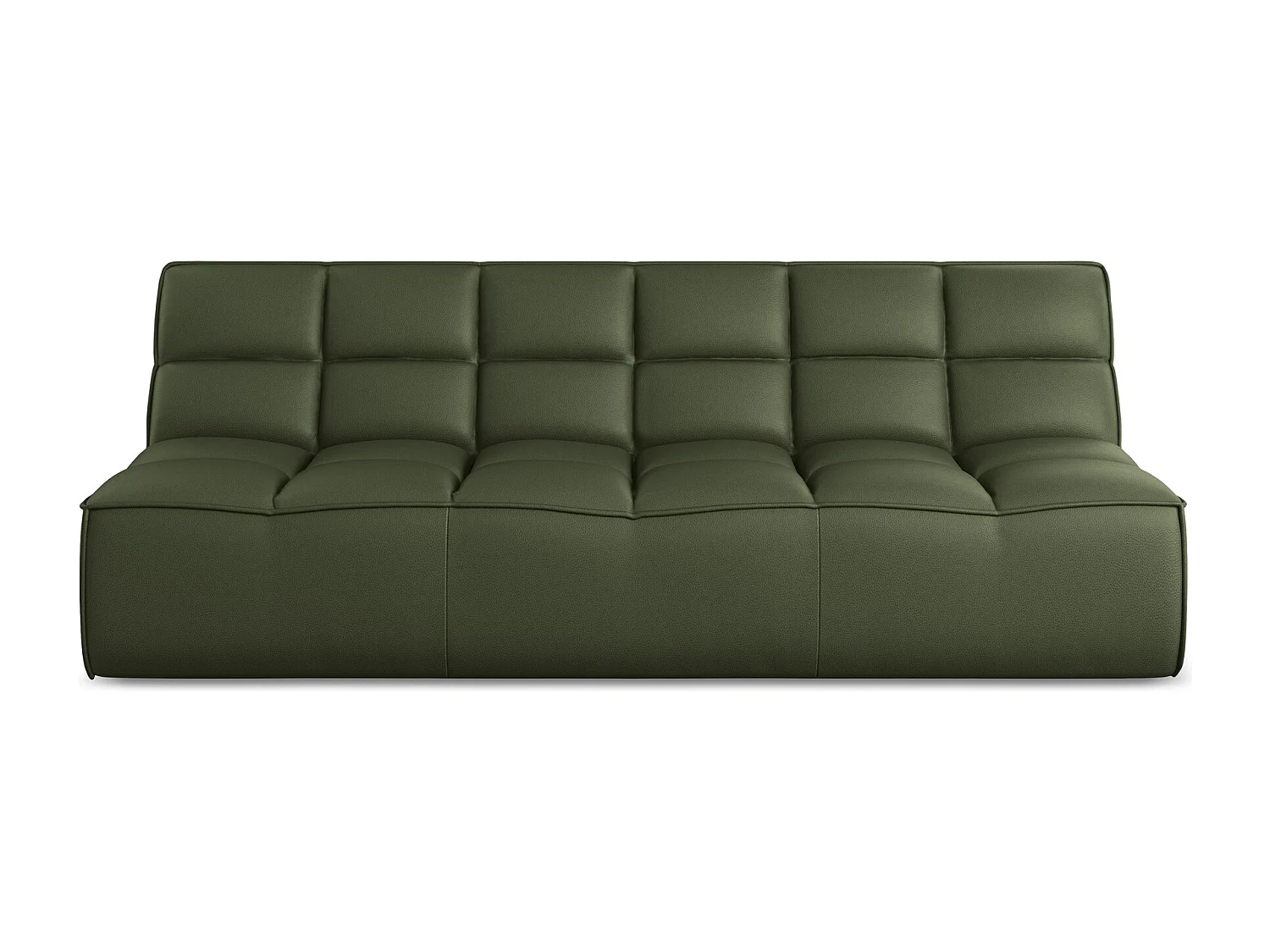 Canapé modulable 3 places en Cuir artificiel - vert - KALAI