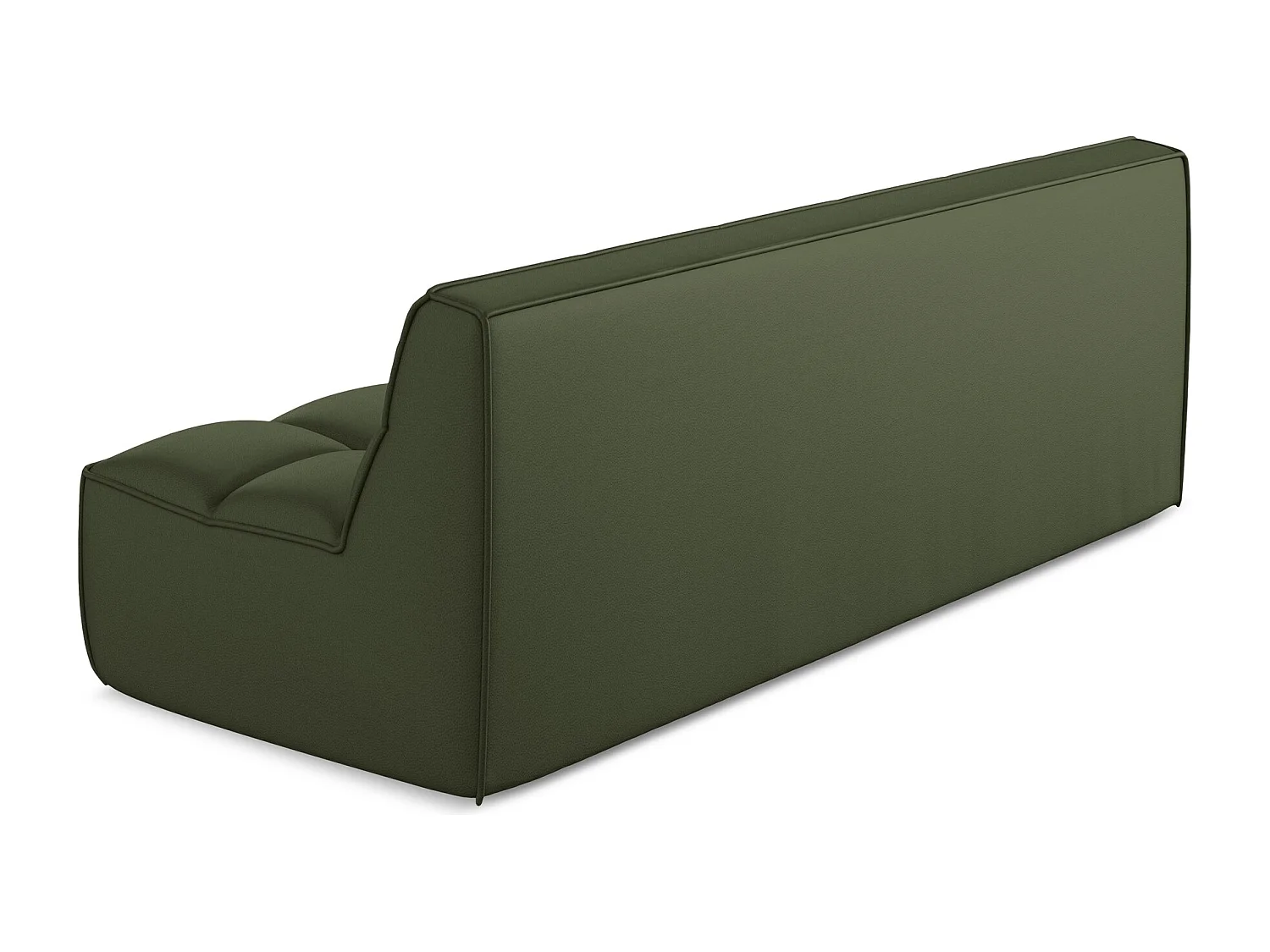 Canapé modulable 3 places en Cuir artificiel - vert - KALAI