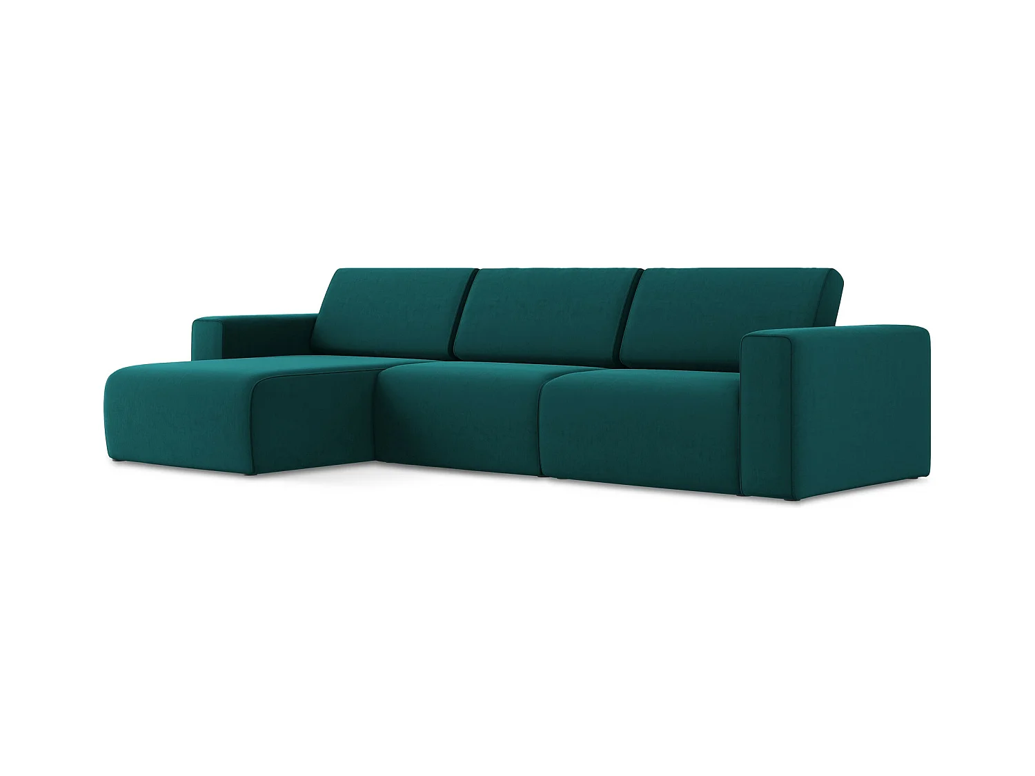 Modulares Ecks Sofa M links - Links - Samt - Marine - KALEA