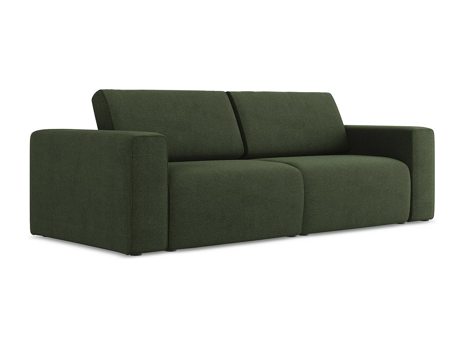 Modulares 3-Sitzer Sofa - - Strukturstoff - Olive - KALEA