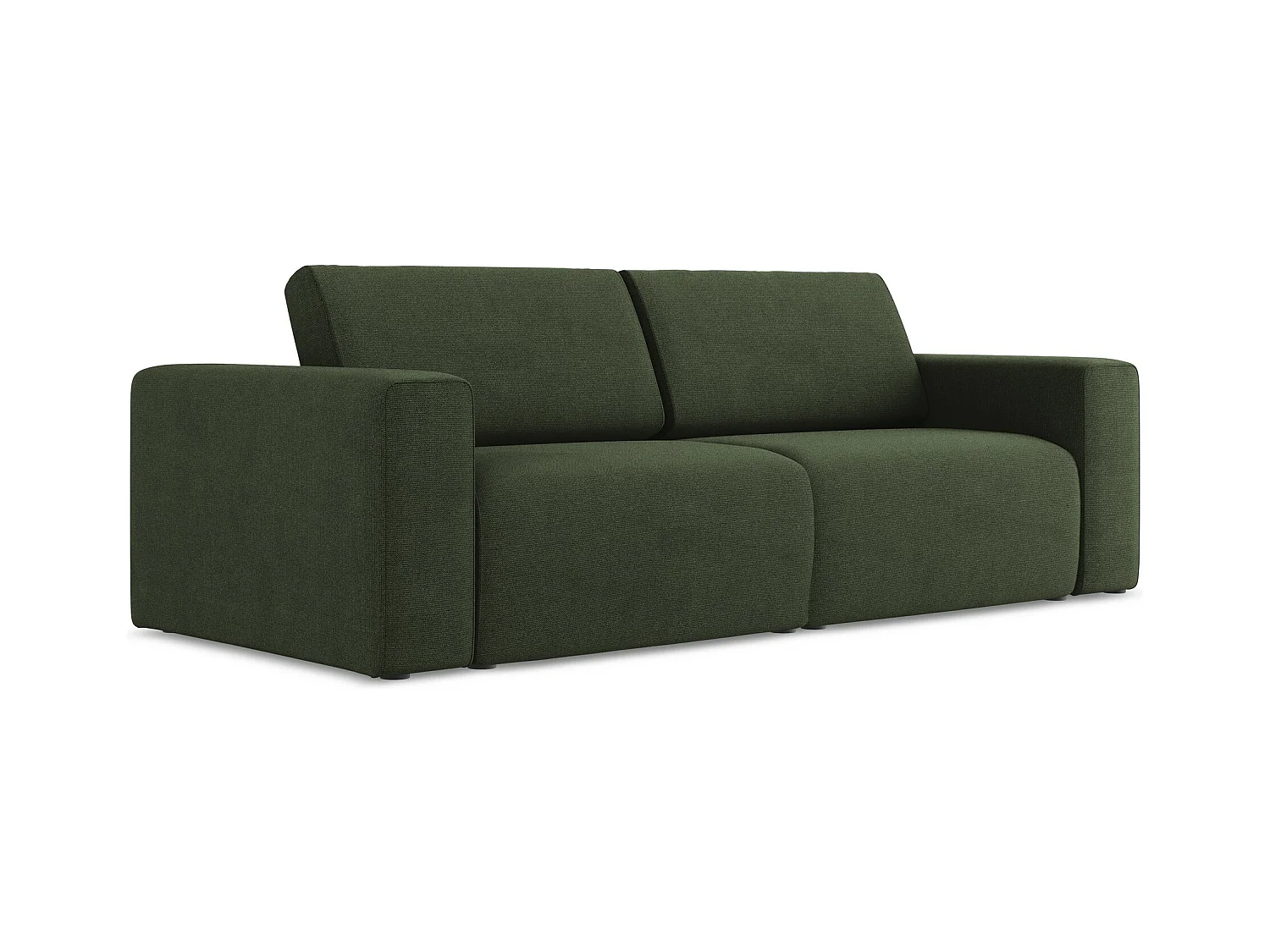 Modulares 3-Sitzer Sofa - - Strukturstoff - Olive - KALEA