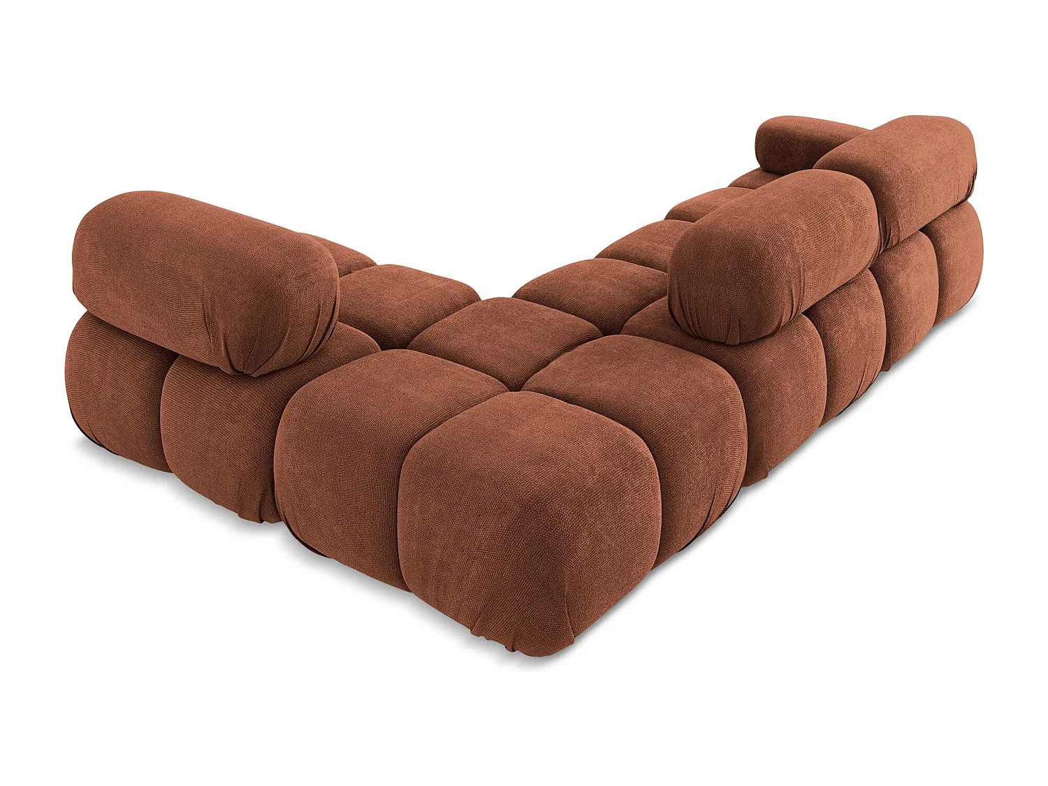 3-Sitzer Modulares Ecksofa - Ecke Rechts - Chenille - Terrakotta - LOKUA