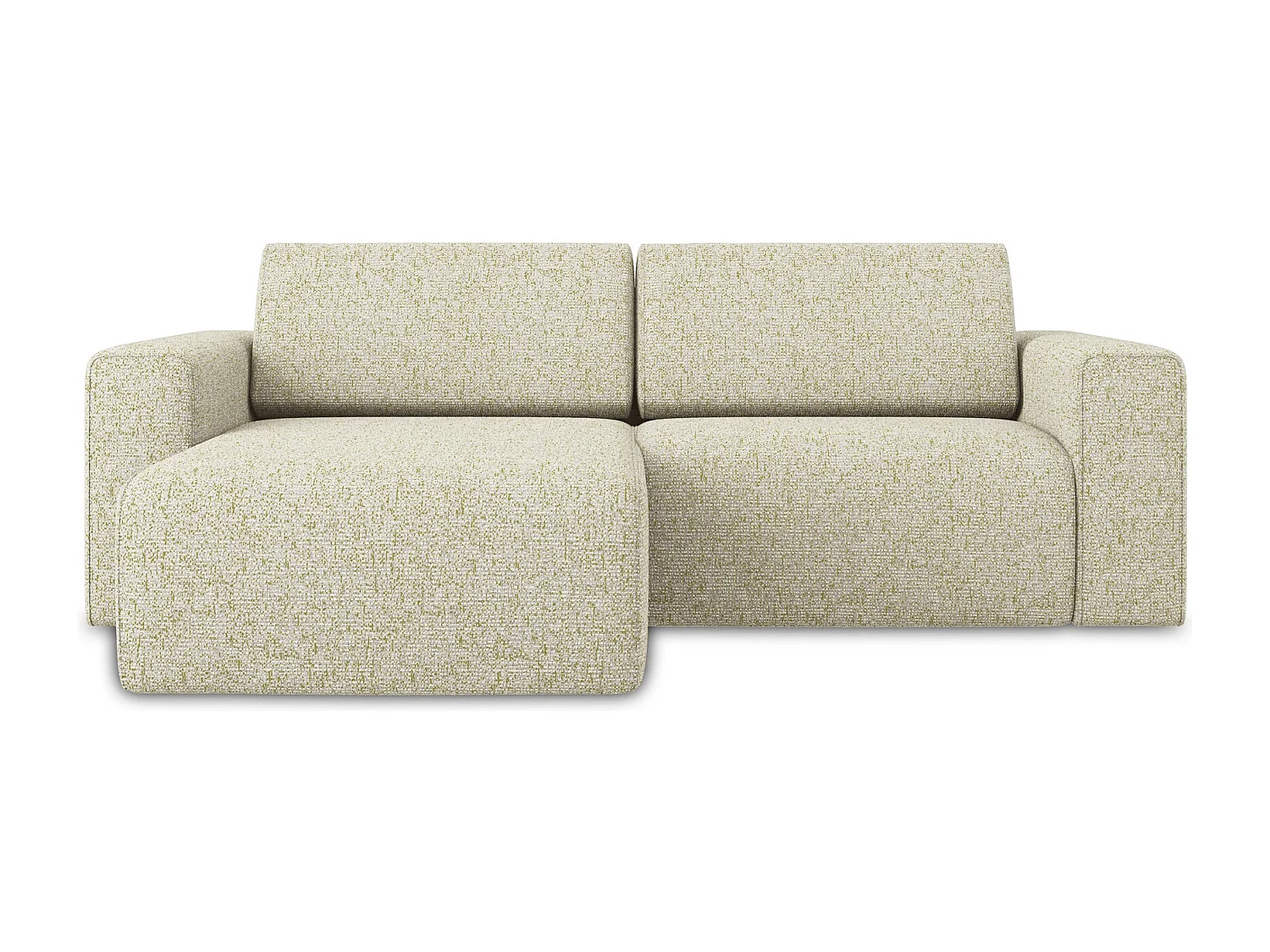 Canapé modulable d’angle "S" gauche en Strukturstoff - beige clair - KALEA