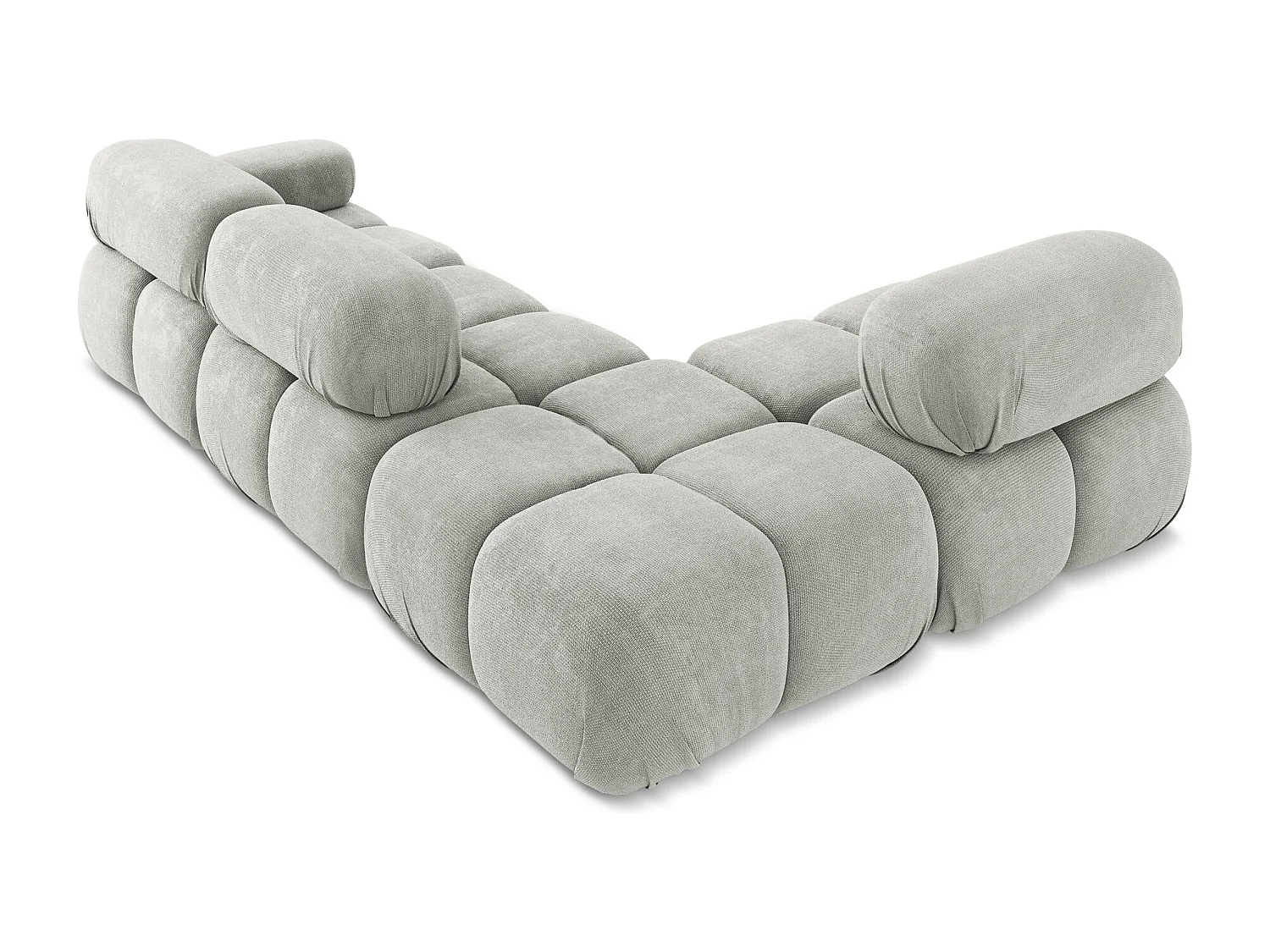 3-Sitzer Modulares Ecksofa - Ecke Links - Chenille - Hellgrau - LOKUA