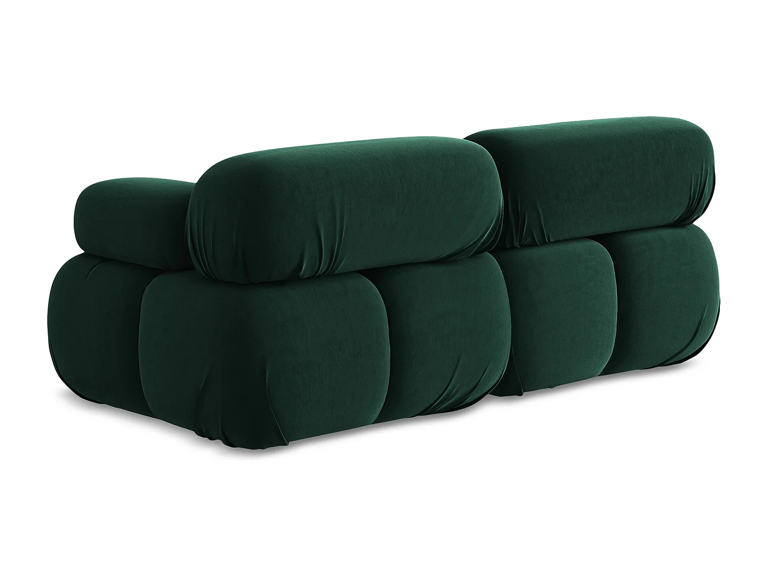 2-Sitzer Sofa - - Samt - Flaschengrün - LOKUA