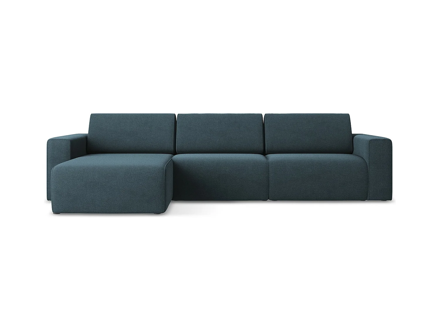 Canapé modulable d’angle M gauche - en Strukturstoff - jeans - KALEA