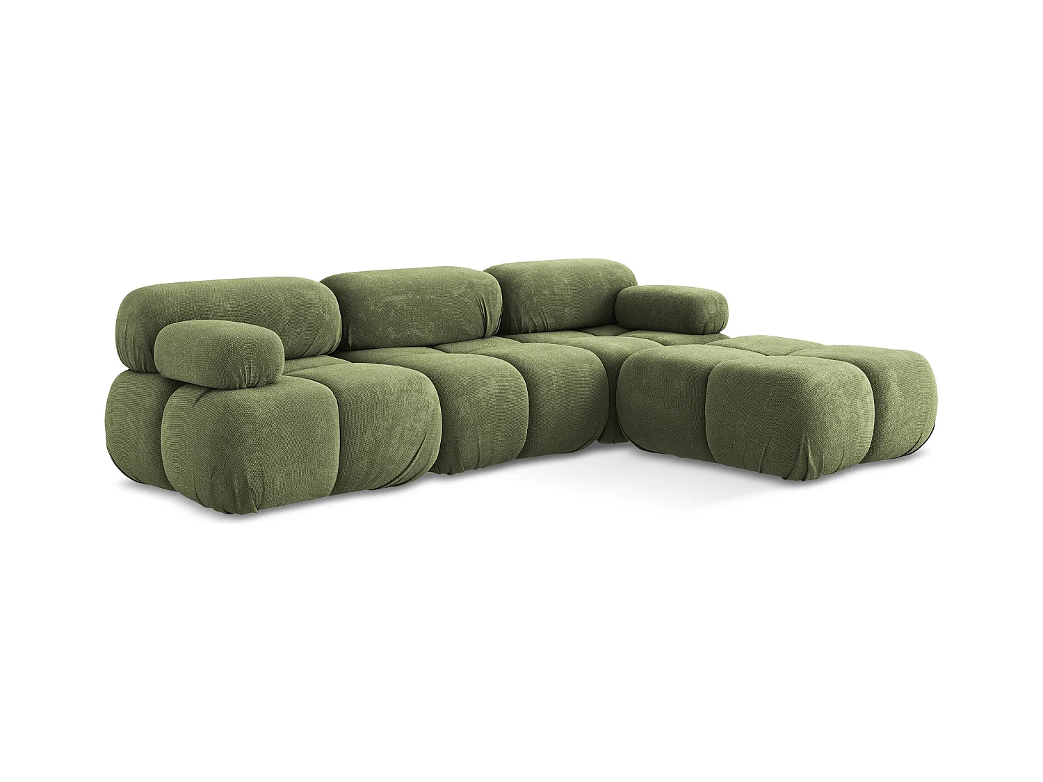 Modulares Ecksofa Beidseitig - Reversibel - Chenille - Grün - LOKUA