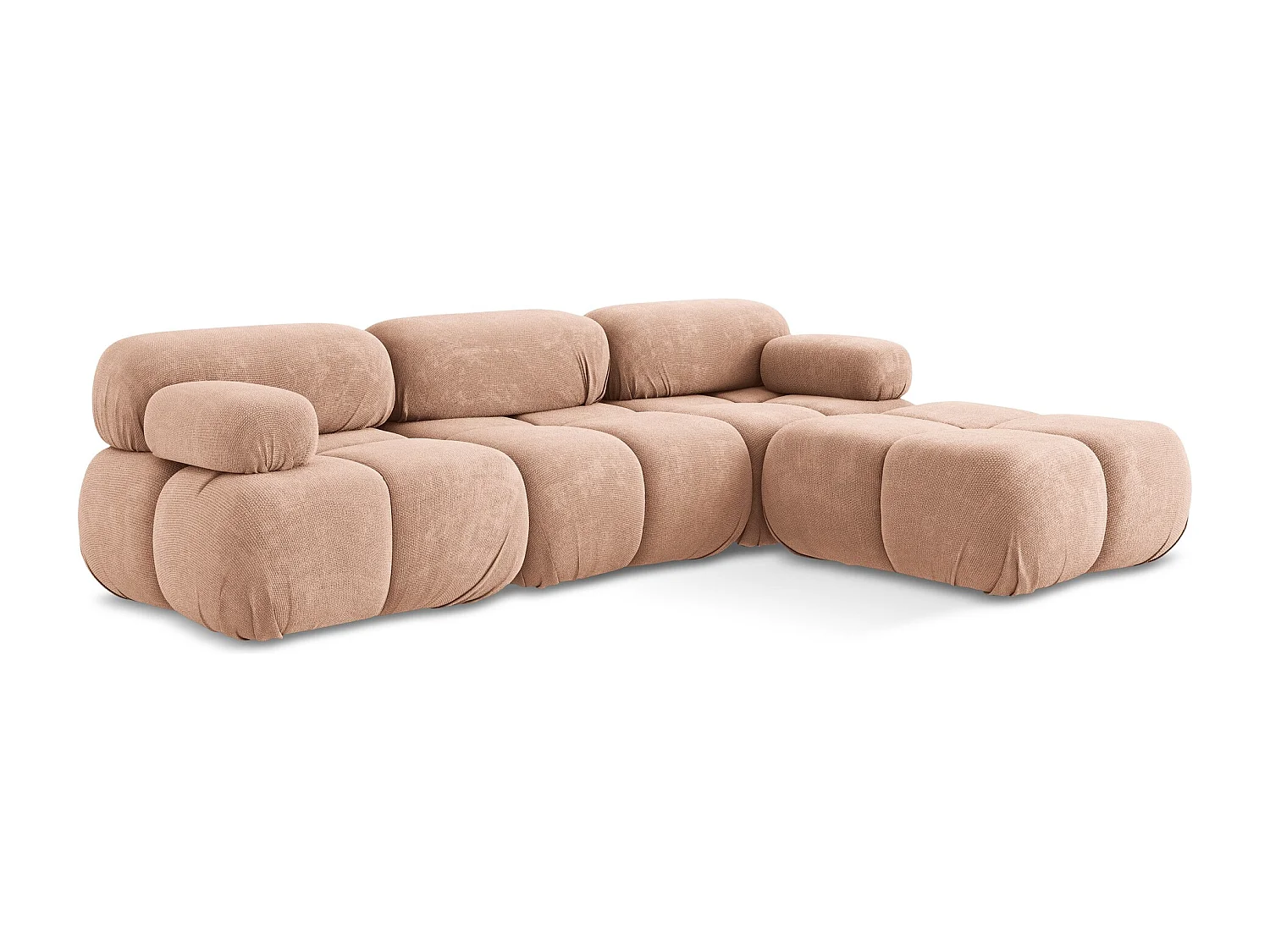 Modulares Ecksofa Beidseitig - Reversibel - Chenille - Pfirsich - LOKUA