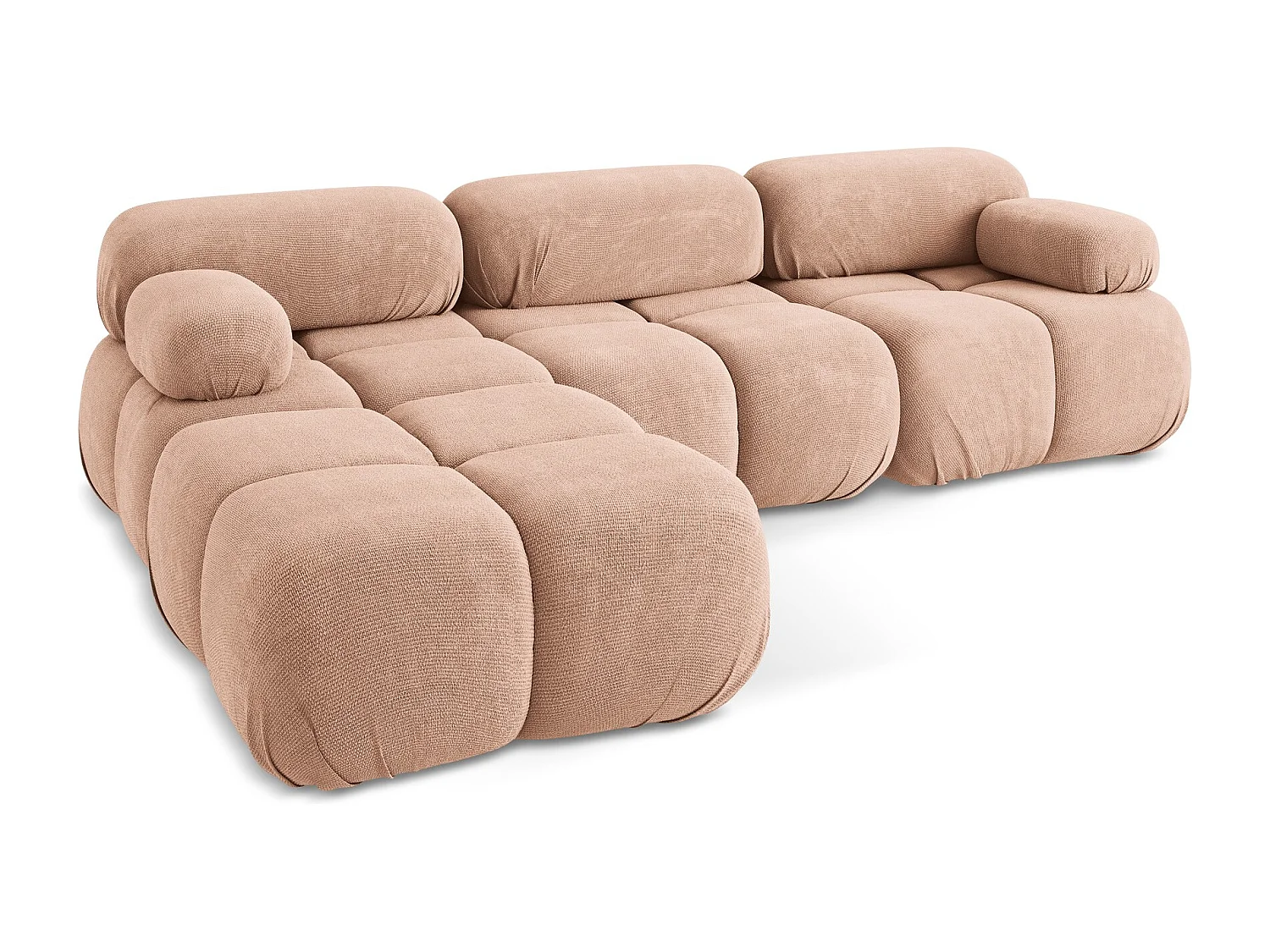 Modulares Ecksofa Beidseitig - Reversibel - Chenille - Pfirsich - LOKUA
