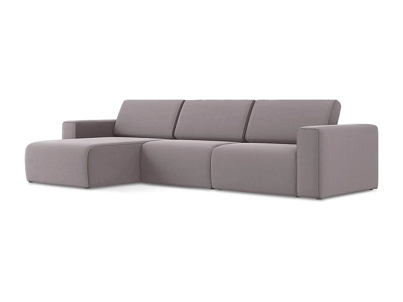 Modulares Ecks Sofa M links - Links - Samt - Lavendel - KALEA