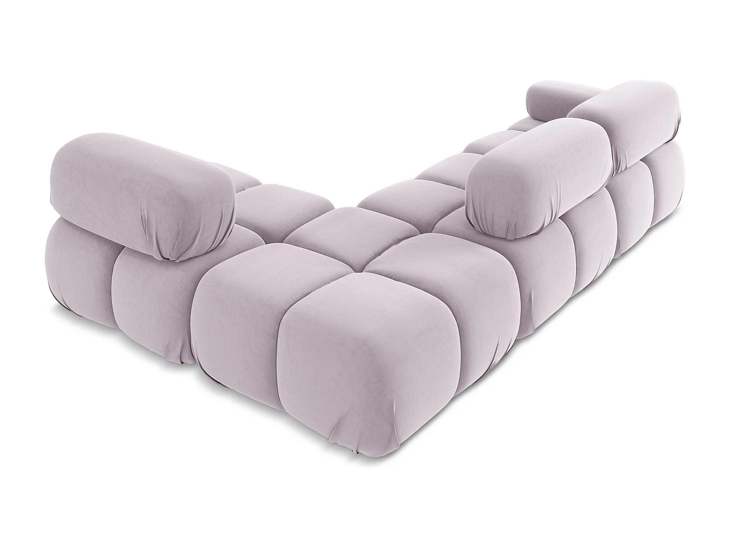 Canapé d'angle modulaire droit en Samt - lavande - LOKUA