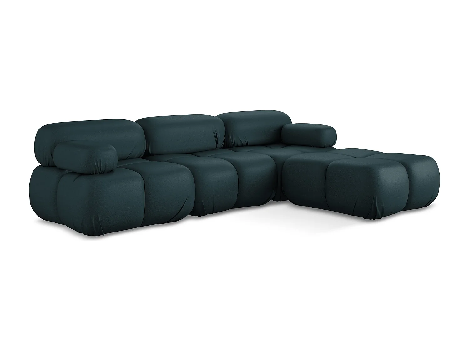 Canapé d'angle modulaire reversible en Cuir artificiel - marin - LOKUA