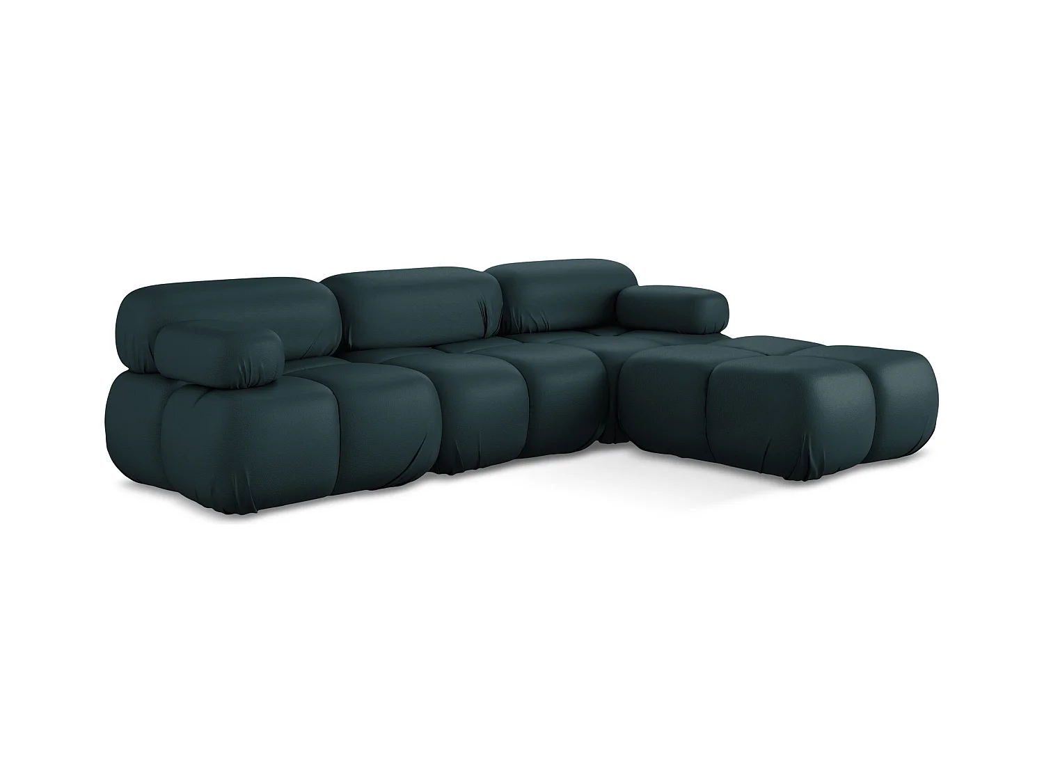 Canapé d'angle modulaire reversible en Cuir artificiel - marin - LOKUA