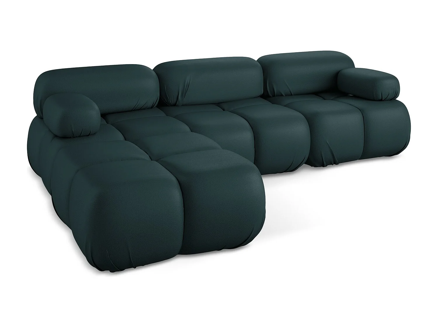 Canapé d'angle modulaire reversible en Cuir artificiel - marin - LOKUA