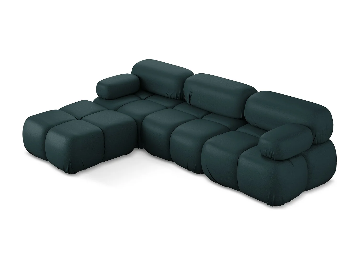 Canapé d'angle modulaire reversible en Cuir artificiel - marin - LOKUA