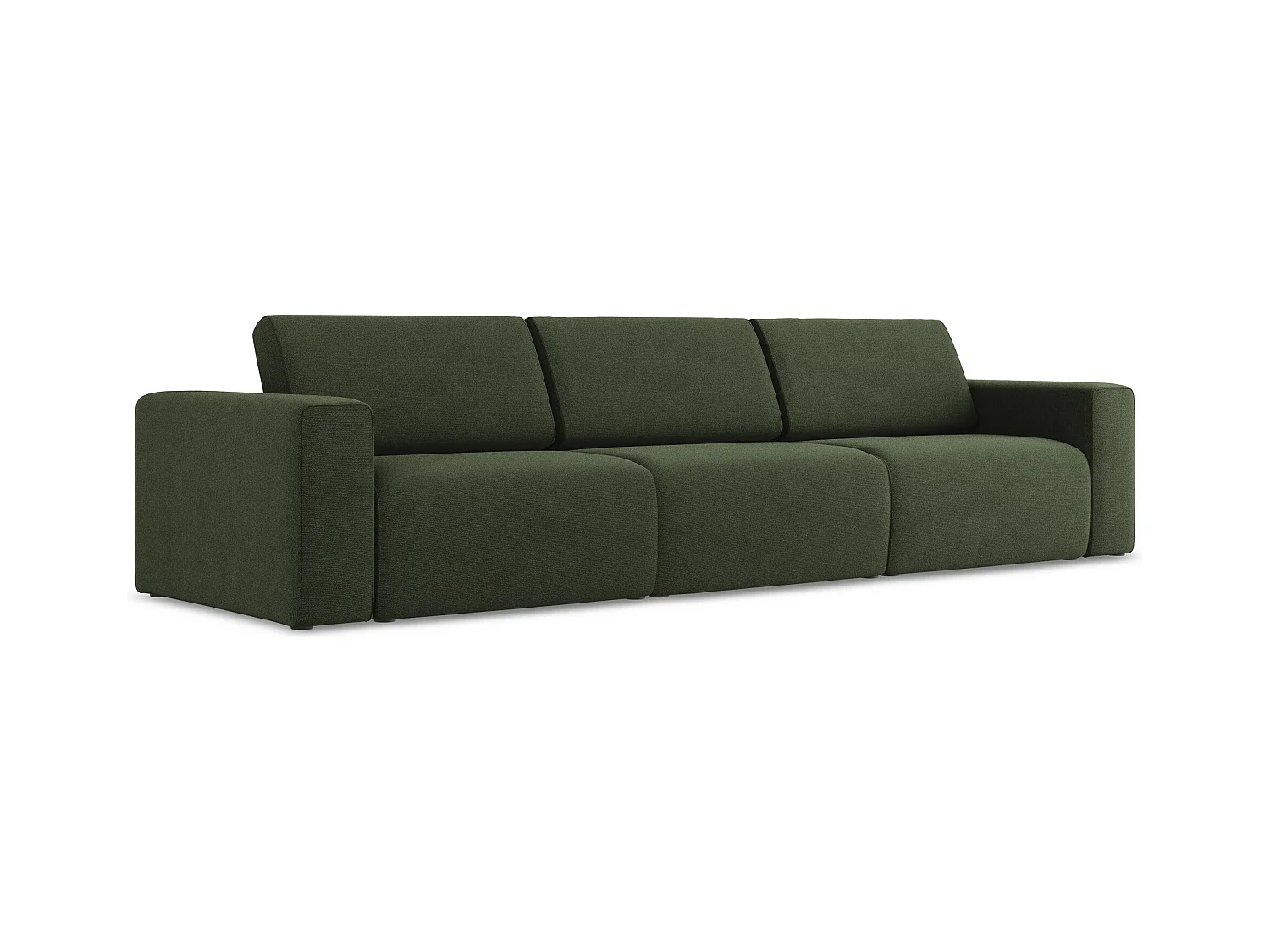 Modulares 4-Sitzer Sofa - - Strukturstoff - Olive - KALEA